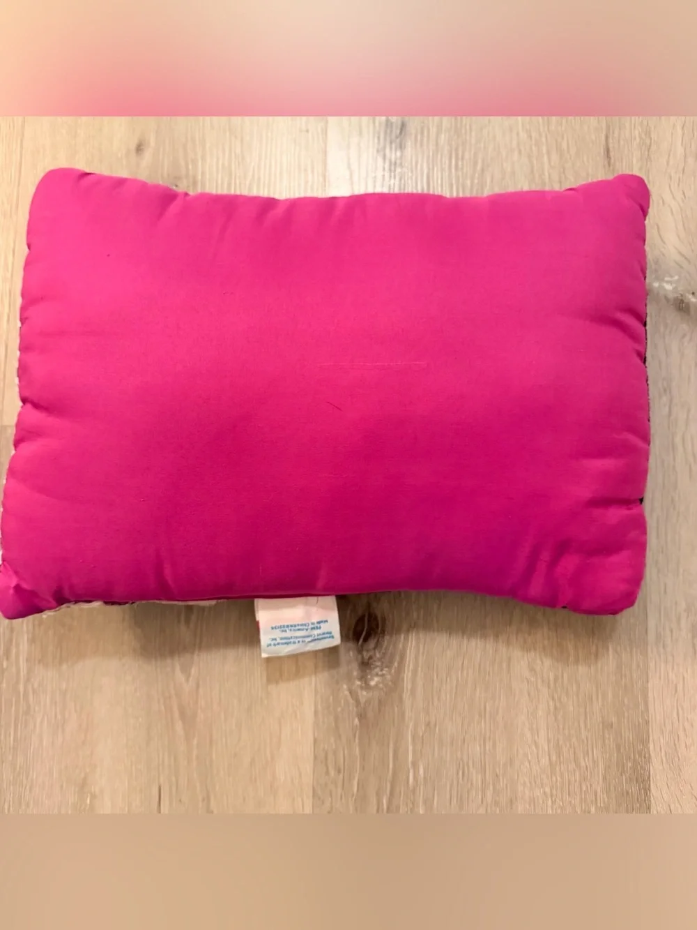 VTG Y2K Seventeen Magazine Accent Pillow Pink Purple Cheetah Leopard Patchwork